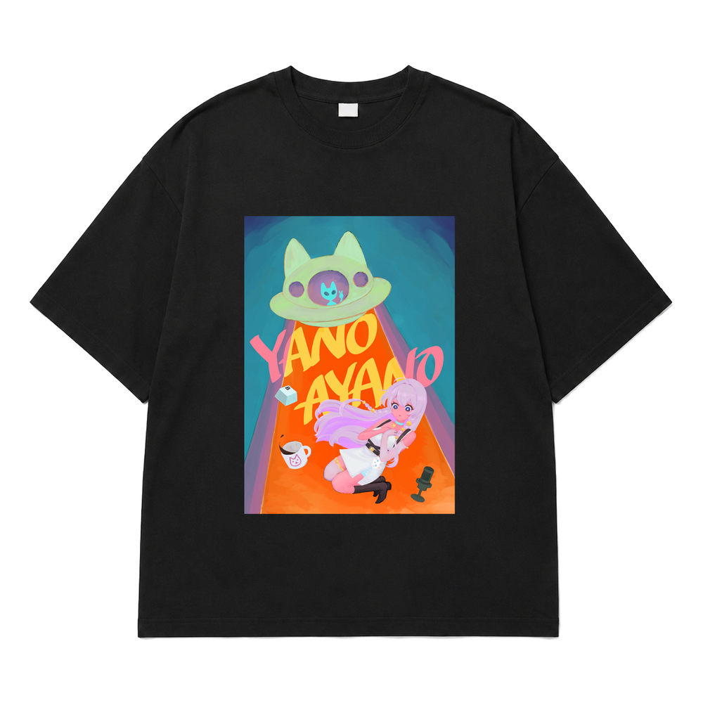 やのあやの キャトラレ Tシャツ 黒